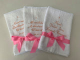 Baptism Christening Stole, Candle Trio, Embroidered Hand Towel & Keepsake Box