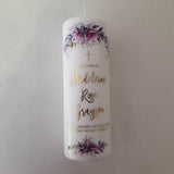 'Poppy' Baptism Christening Candle