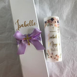 Baptism Christening Stole, Candle & Keepsake Box