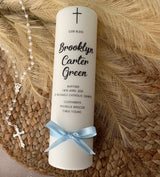 'Hudson' Baptism Christening Candle