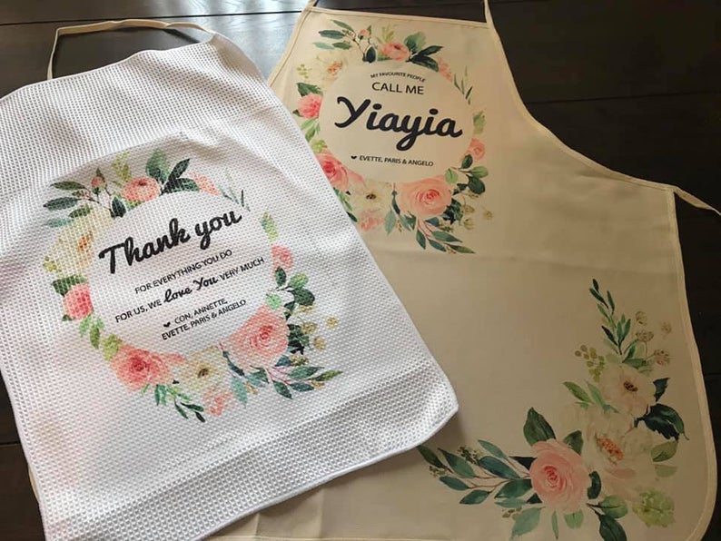 Personalised Printed Apron and/or Tea Towel